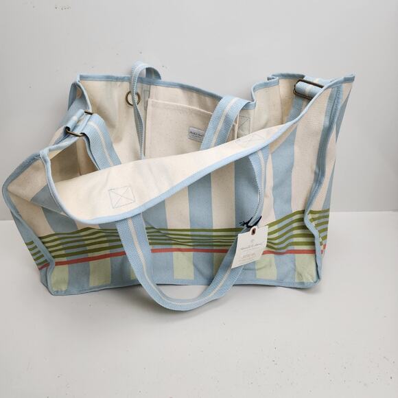 Hearth & Hand with Magnolia Oversized Canvas Beach Tote w/ Detachable Strap NWT - Picture 3 of 7